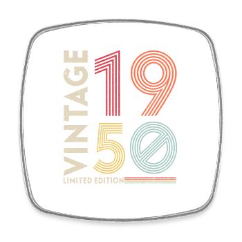 Millésime 1950 Edition limitée - Magnet carré - blanc - Devant