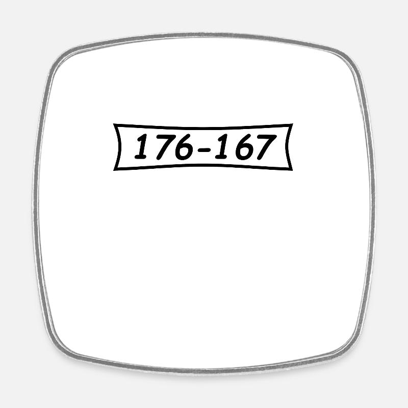 Panzerknacker number 176 167 - Square fridge magnet - white