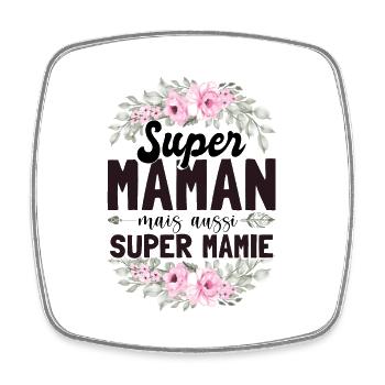 Maman Mais Aussi Mamie - Magnet carré - blanc - Devant
