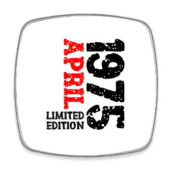 1975 avril édition limitée cadeau d’anniversaire - Magnet carré - blanc - Devant
