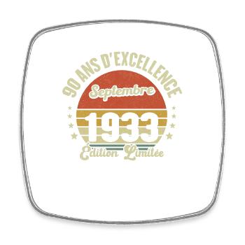 Septembre 1933 90 Ans Anniversaire Vintage Cadeau - Magnet carré - blanc - Devant