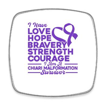 Chiari Malformation Awareness Chiari Malformatio - Square fridge magnet - white - Front