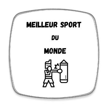 Best sport - Magnet carré - blanc - Devant