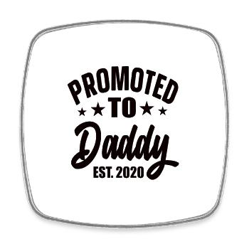 Promoted To Daddy Est 2020 - Square fridge magnet - white - Front