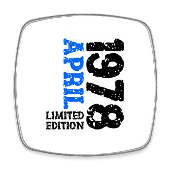 1978 April Limited Edition Geburtstag Geschenk - Viereckiger Kühlschrankmagnet - Weiß - Vorne