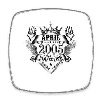 Vintage Avril 2005 Avril 2005 né en Avril - Magnet carré - blanc - Devant