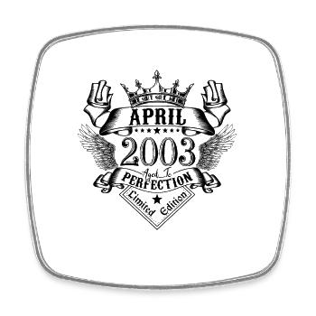 Vintage Avril 2003 Avril 2003 né en Avril - Magnet carré - blanc - Devant