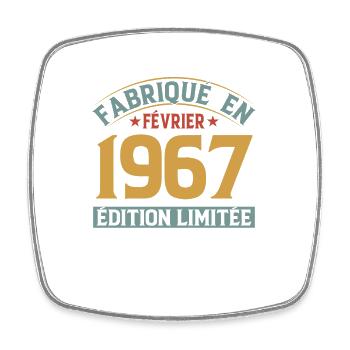 Fabriqué En Février 1967 Édition Limitée - Magnet carré - blanc - Devant
