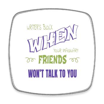 cool authors literary awesome blog books fun - Square fridge magnet - white - Front