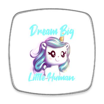 Einhorn Baby Dream Big Little Human - Viereckiger Kühlschrankmagnet - Weiß - Vorne