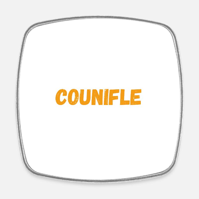 Counifle - Magnet carré - blanc
