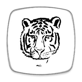 Tiger Head Tiger King Tiger Bengal Tiger Gift - Square fridge magnet - white - Front