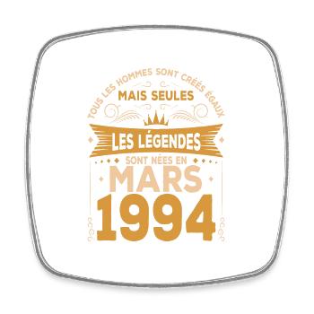 Cadeau D'anniversaire Mars 1994 Vintage Rétro - Magnet carré - blanc - Devant