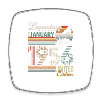 Cadeau d’anniversaire Janvier 1956. Janvier 1956. - Magnet carré - blanc - Devant