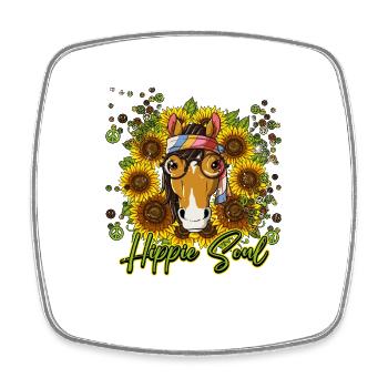 60s 70s Costume Hippie Soul - Magnet carré - blanc - Devant