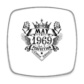 Vintage Mai 1969 Mai 1969 né en Mai - Magnet carré - blanc - Devant
