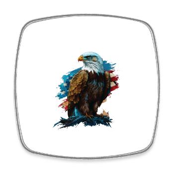 Honor Thy Country Heritage American Bald Eagle - Viereckiger Kühlschrankmagnet - Weiß - Vorne