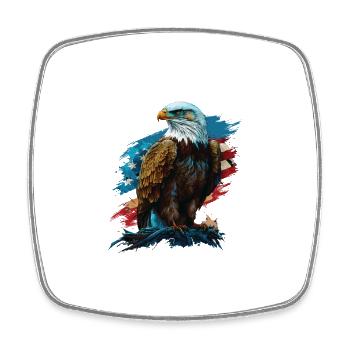 Honor Thy Country American Bald Eagle America USA - Viereckiger Kühlschrankmagnet - Weiß - Vorne