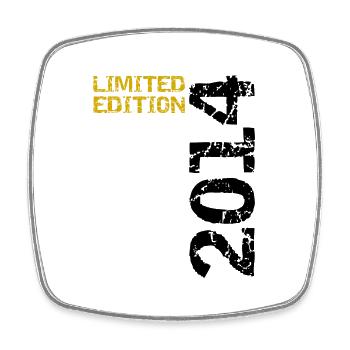 2014 Édition Limitée Anniversaire Cadeau Décoration - Magnet carré - blanc - Devant