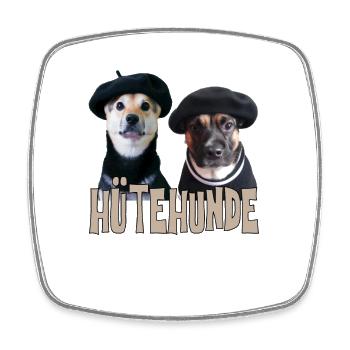 Hütehunde Hunde mit Hut Fun Lustiges Hundebesitzer - Viereckiger Kühlschrankmagnet - Weiß - Vorne