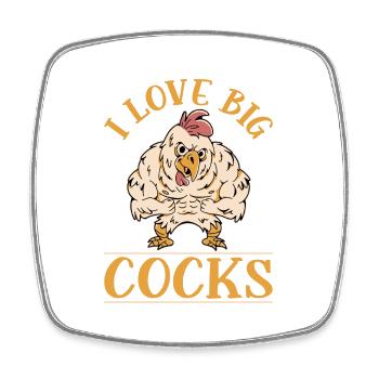 Chickens The Pet That Poops Chickens Rooster Farmer Chicken - Square fridge magnet - white - Front