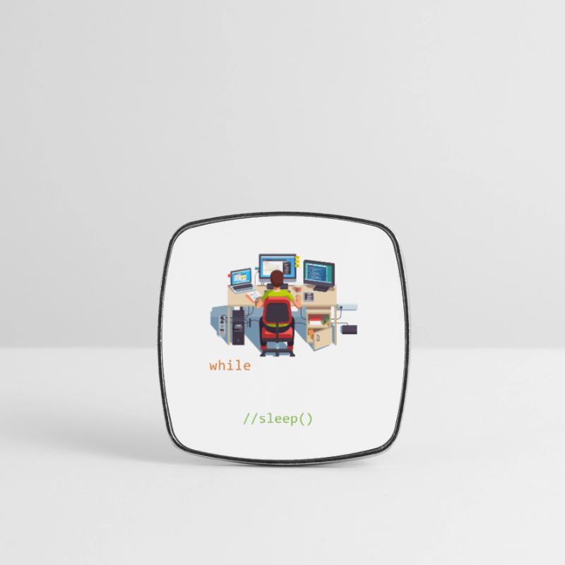 Informatique Python Programmeur Manger Code Sommeil Magnet carré