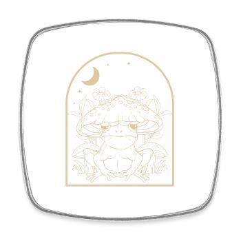 Cottagecore Frog - Square fridge magnet - white - Front