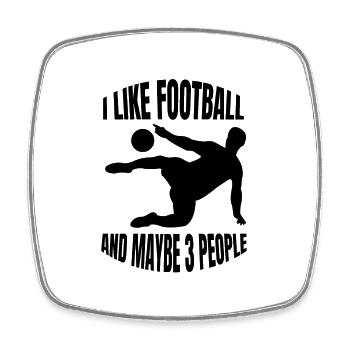 Équipe de football Football Design Joueur de football - Magnet carré - blanc - Devant