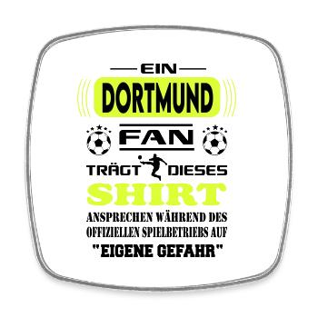 Fußball Fan Fussballverein Dortmund - Viereckiger Kühlschrankmagnet - Weiß - Vorne