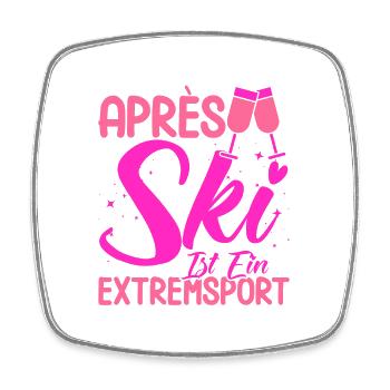 Apres Ski Après Ski Ist Ein Extremsport Geschenk - Viereckiger Kühlschrankmagnet - Weiß - Vorne