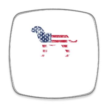 Labrador July 4 dog lovers patriotic US - Square fridge magnet - white - Front