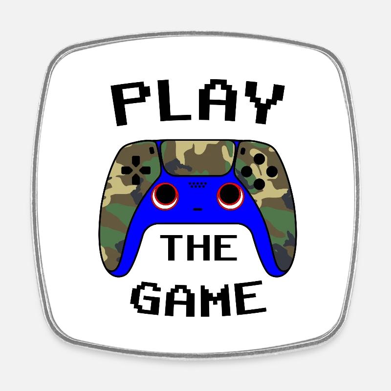 Controller Camo - Viereckiger Kühlschrankmagnet - Weiß