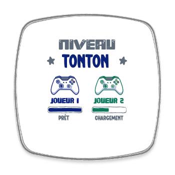 Tonton Gamer Progress Duo - Magnet carré - blanc - Devant
