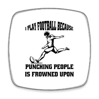 Footballspieler Footballtrainer American Football - Viereckiger Kühlschrankmagnet - Weiß - Vorne
