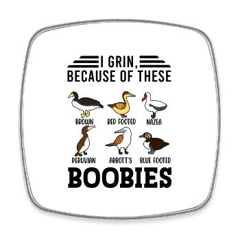 Funny Booby Seabirds Collection - Square fridge magnet - white - Front