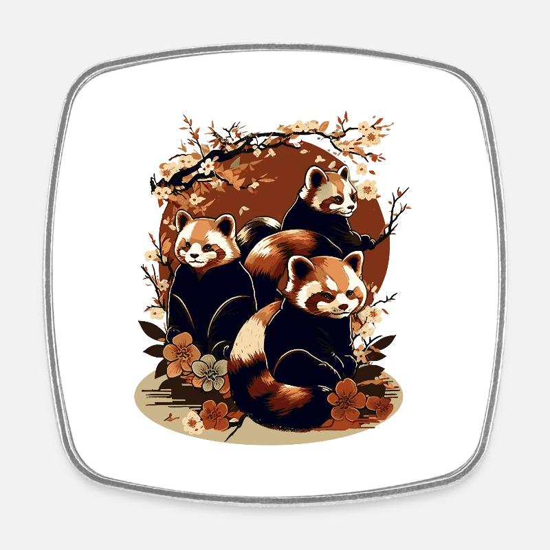 red panda 1 - Magnet carré - blanc