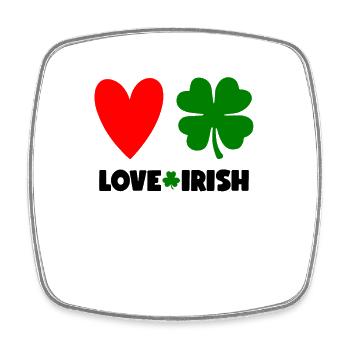 St Patricks Day Accessories Ireland Shamrock Decoration - Square fridge magnet - white - Front