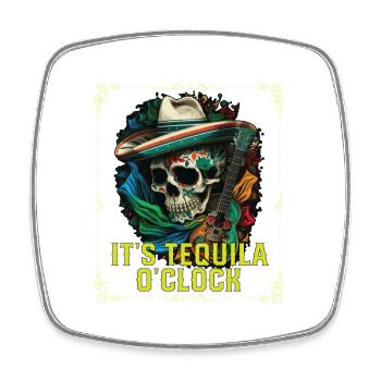 It's Tequila Oclock Alcoholic Tequila Drinker - Viereckiger Kühlschrankmagnet - Weiß - Vorne