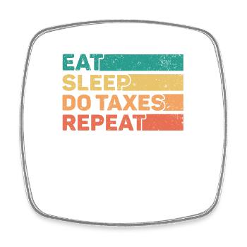 Tax Season Cpa Accountant Gift Tax Day - Square fridge magnet - white - Front