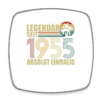 Retro Vintage 1955 - 67. Geburtstag Opa - Viereckiger Kühlschrankmagnet - Weiß - Vorne
