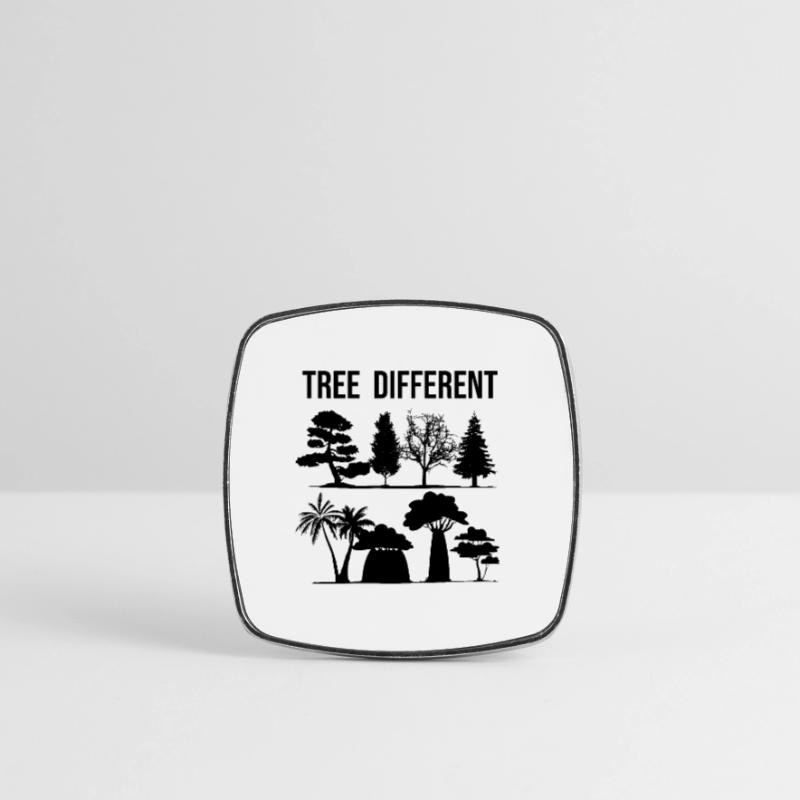 Tree Different - sei anders - sei du selbst Viereckiger Kühlschrankmagnet