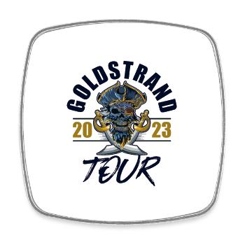 Golden Sands 2023 Skeleton - Square fridge magnet - white - Front