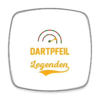 Mit dem Dartpfeil in den Händen Darts Dartspieler - Viereckiger Kühlschrankmagnet - Weiß - Vorne