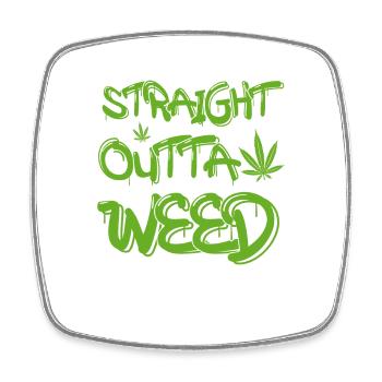 MARIHUANA SMOKE 420 CANNABIS WEED HANF DESIGN - Viereckiger Kühlschrankmagnet - Weiß - Vorne