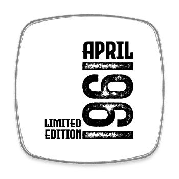 Gift April 1961. Birthday April 1961. April. - Square fridge magnet - white - Front