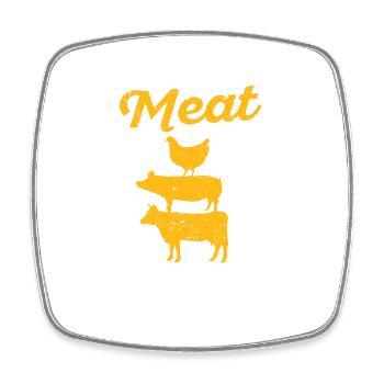 Meat Whisperer Funny BBQ Chef Grilling Butcher - Square fridge magnet - white - Front