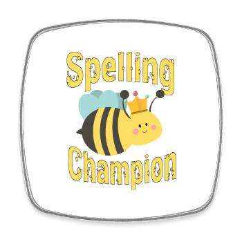 Spelling competition champion - Square fridge magnet - white - Front