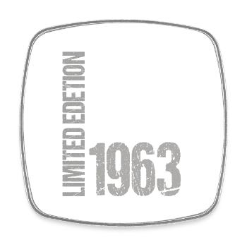 60. Geburtstag Damen Herren 60 Jahre 1963 Lustig - Viereckiger Kühlschrankmagnet - Weiß - Vorne