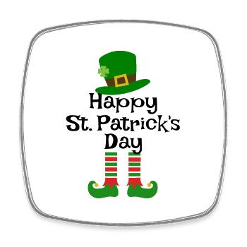 St Patricks Day Accessories Ireland Shamrock Decoration - Square fridge magnet - white - Front