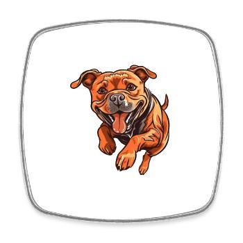 Dog de Bordeaux Playful Cartoon Style - Square fridge magnet - white - Front